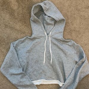 Cropped Gray Hoodie
